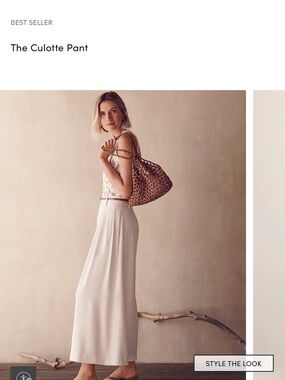 Ann Taylor The Culotte Pant Winter White